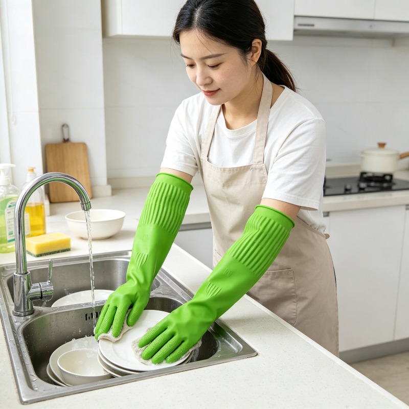 1Pair Lengthen Dishwashing Cle - огляд і ціна Dish Glove Rubber