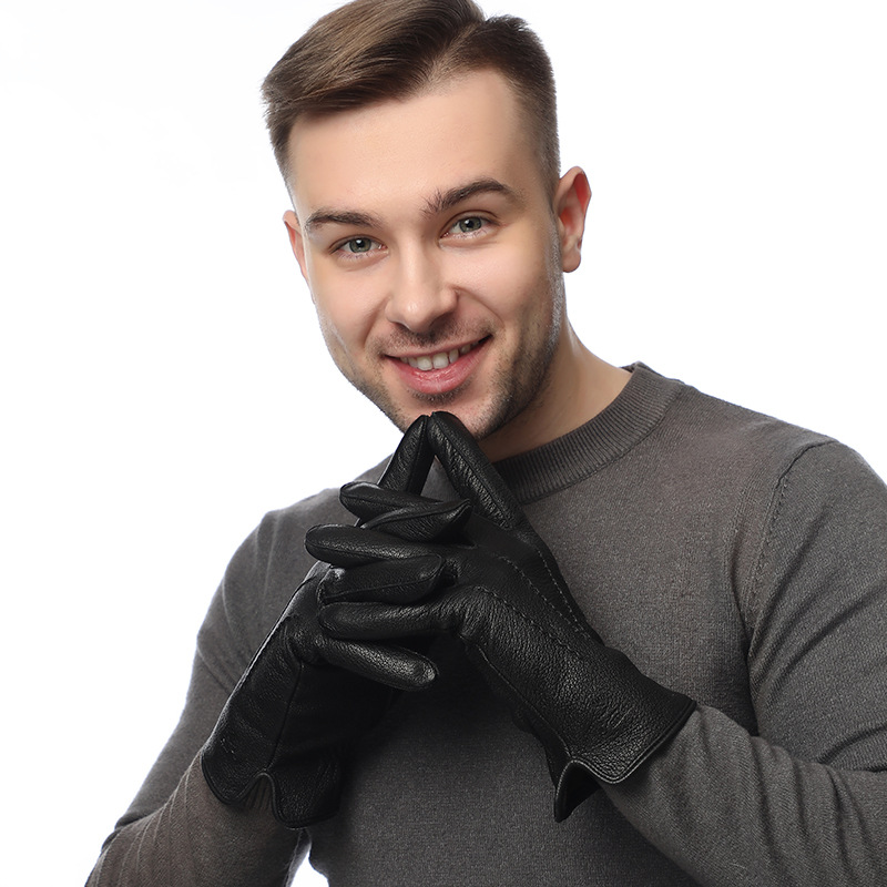 Men's faux deer leather wool-l - огляд і ціна Wool Glove Lined