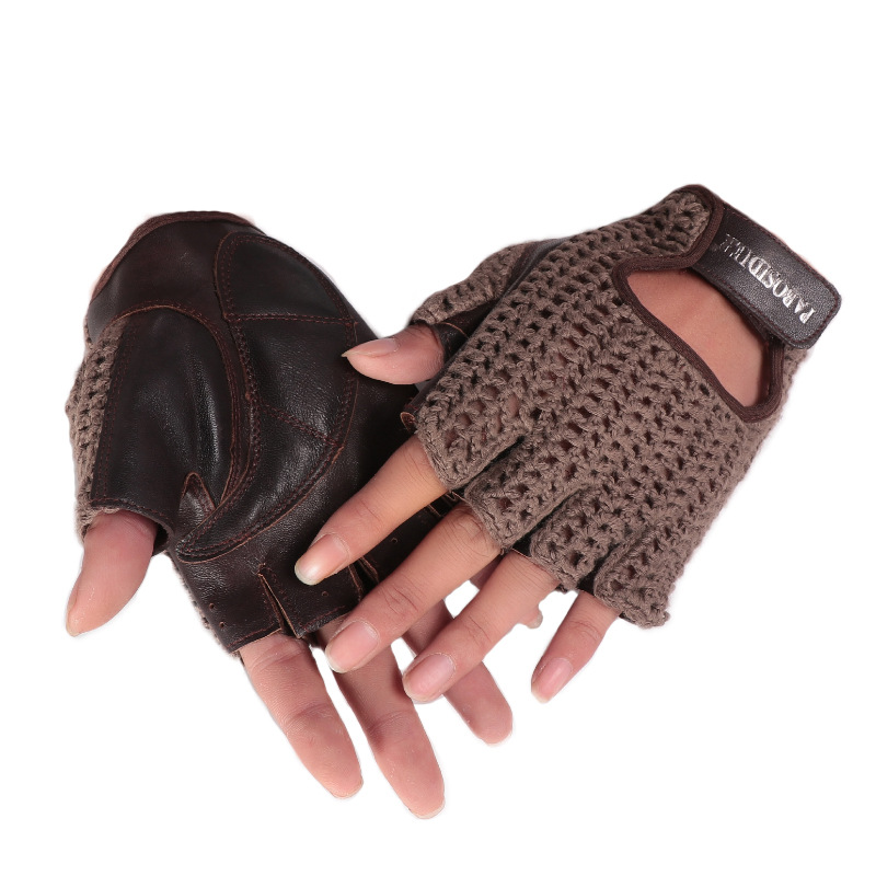 Unisex Summer Half Finger Retr - огляд і ціна Leather Driving Glove