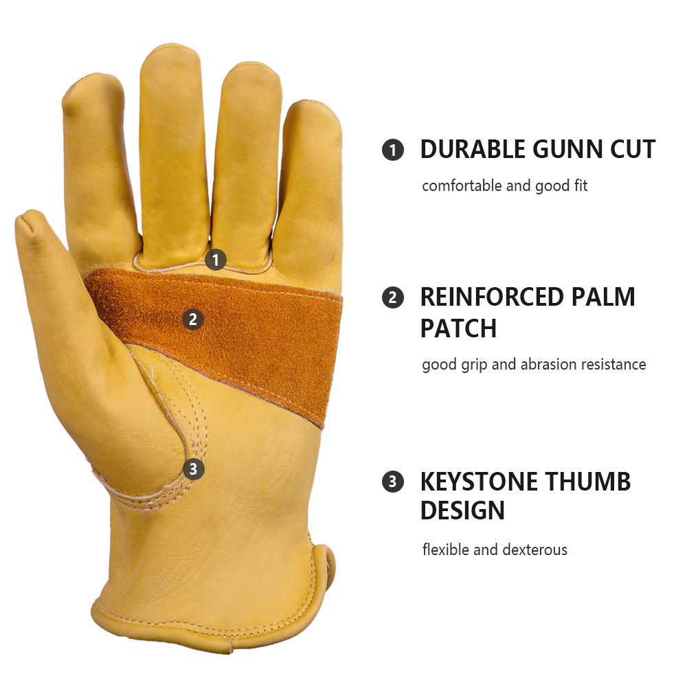 1 Pair Leather Work Glove Cowh - огляд і ціна Leather Driving Glove