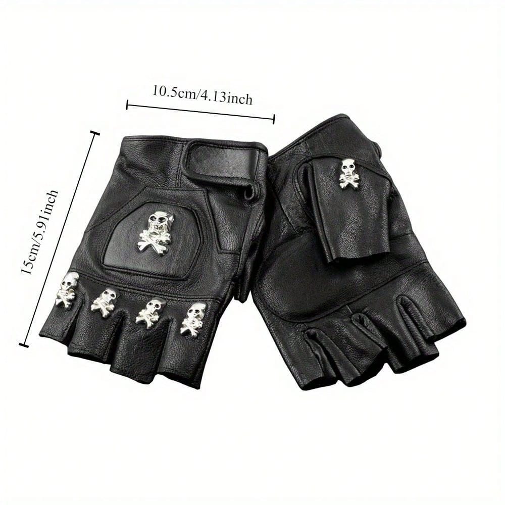 Mens Real Leather Skull Punk R - огляд і ціна Leather Driving Glove